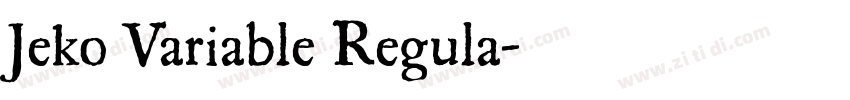 Jeko Variable Regula字体转换